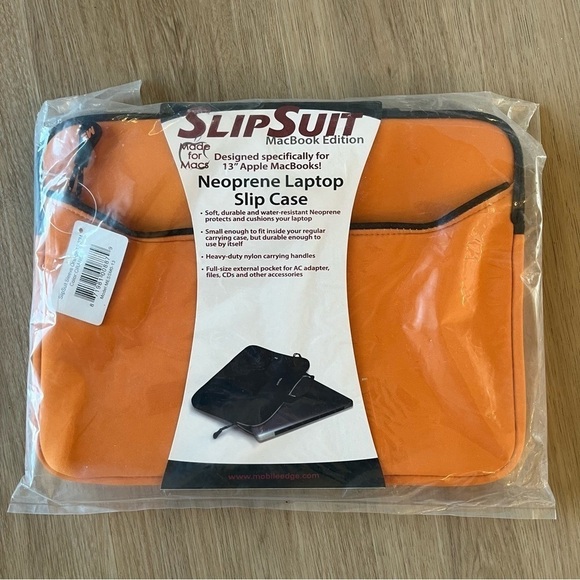 SlipSuit Orange MacBook Case Neoprene Laptop Slip Case NEW